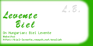 levente biel business card